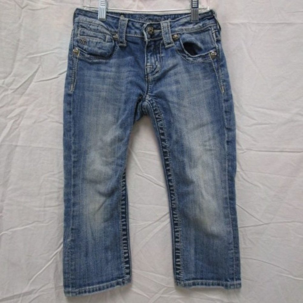 MISS ME Denim Embellished Girls Capri Jeans Sz 12